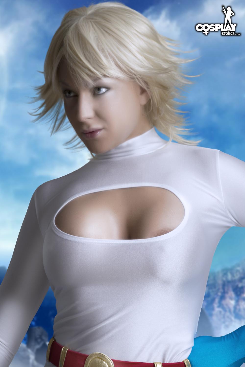 Cosplay babe Kayla dresses up as Power Girl #58176728