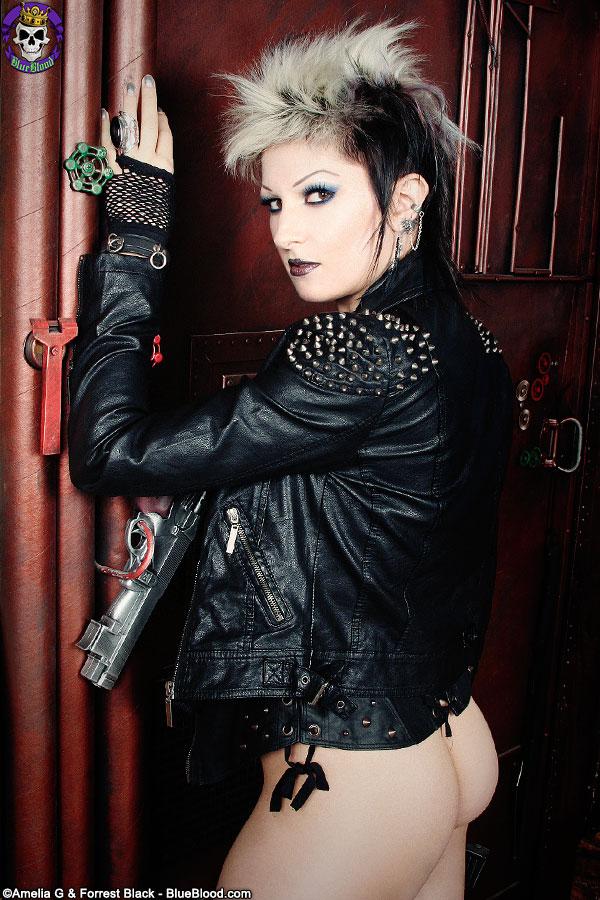 Gothique cyberpunk alley shiver cosplays comme un guerrier babe Wasteland
 #60367322