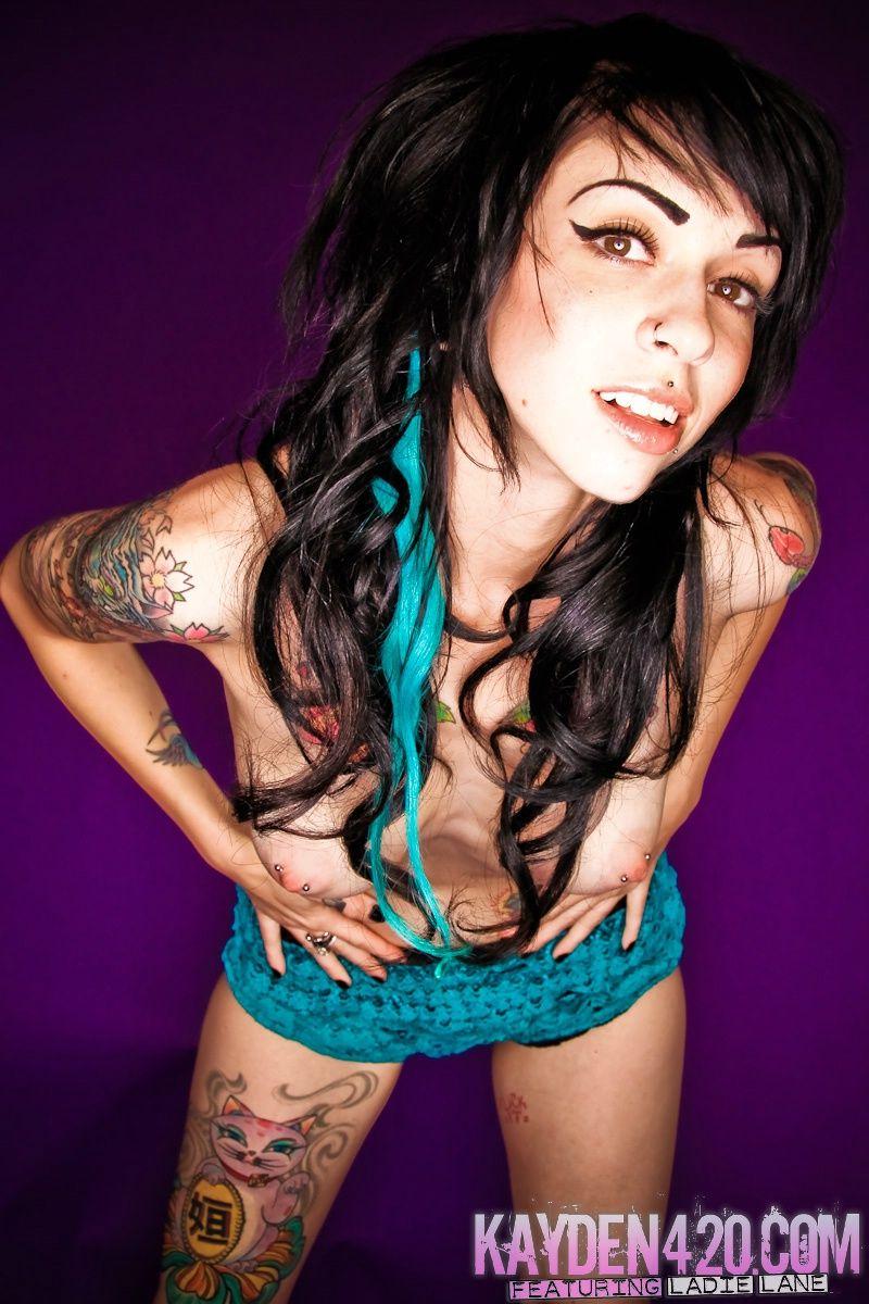 Pictures of Kayden 420 flaunting her tatooed body #58165684