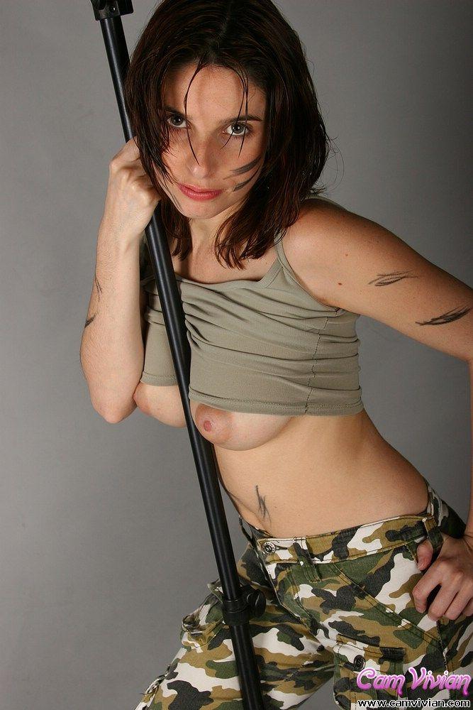 Pictures of Cam Vivian playing with her pussy in camo #53616322