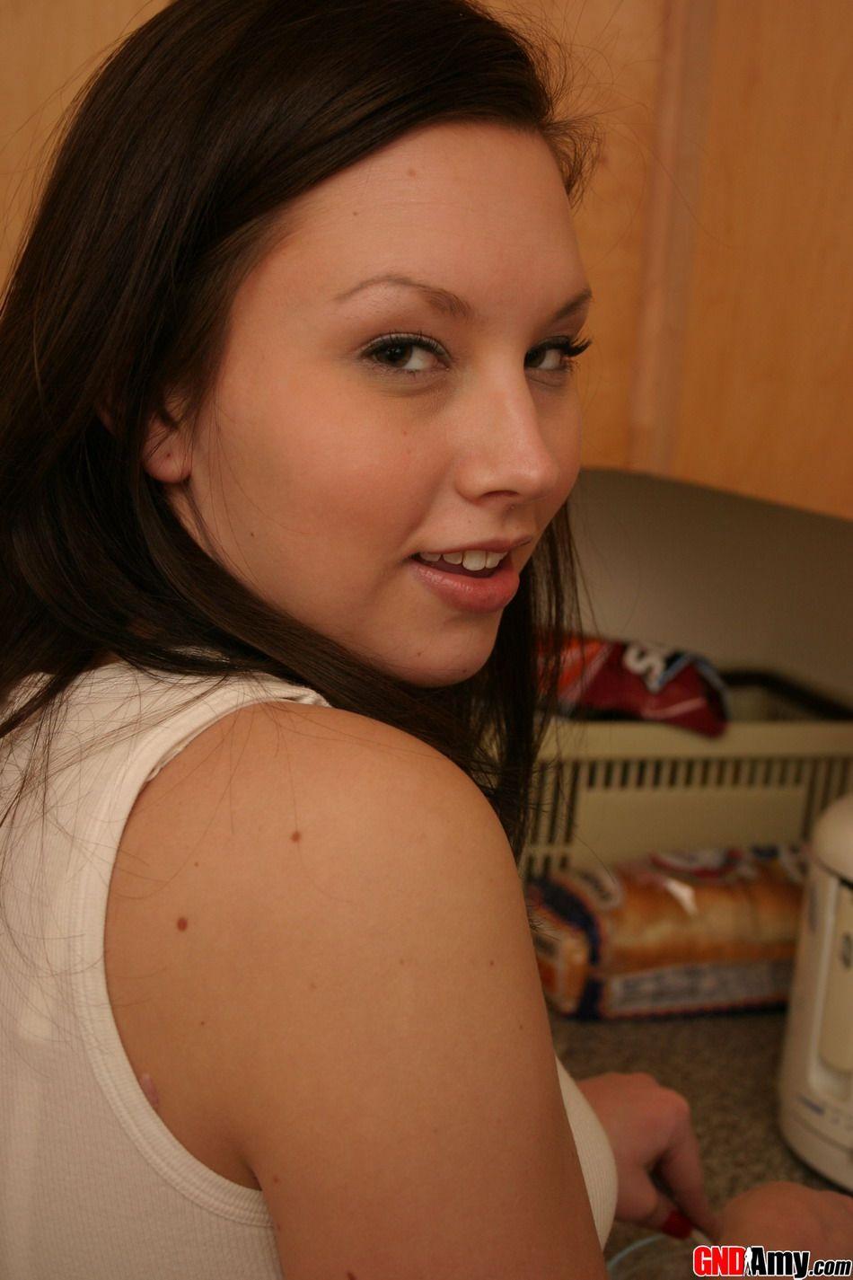 Pictures of teen GND Amy being cute adn naughty in the kitchen #54542984