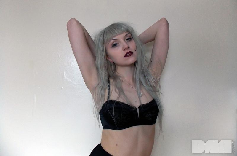 Blonde alt girl Lovisa Grey gives you a slow striptease in her lingerie #59108686