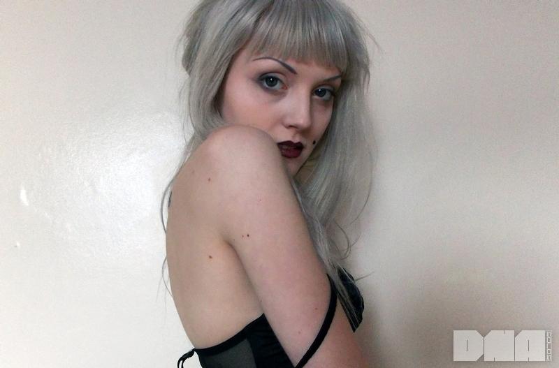 Blonde alt girl Lovisa Grey gives you a slow striptease in her lingerie #59108721