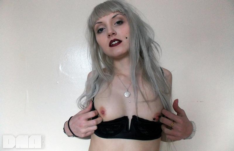 Blonde alt girl Lovisa Grey gives you a slow striptease in her lingerie #59108734