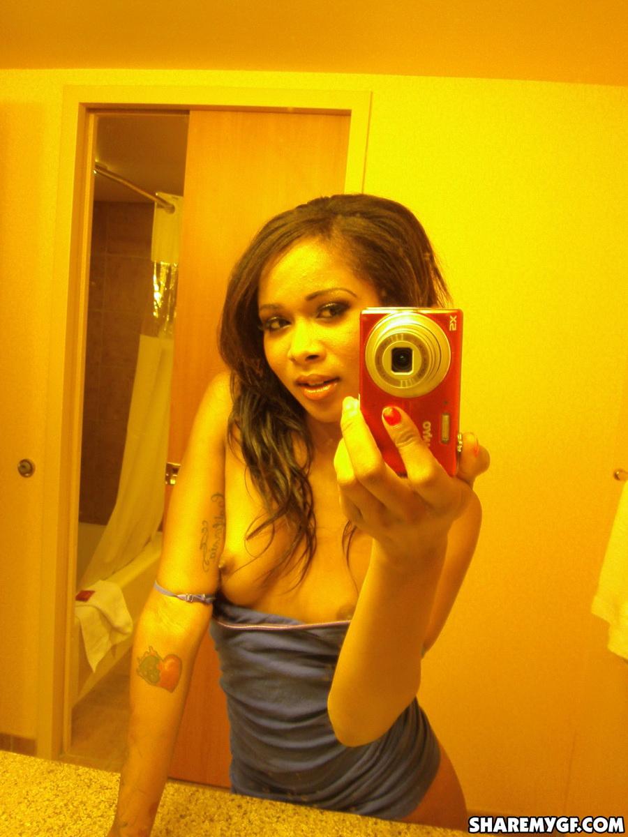 Ebony GF shares some selfies of her wet pussy #60794006