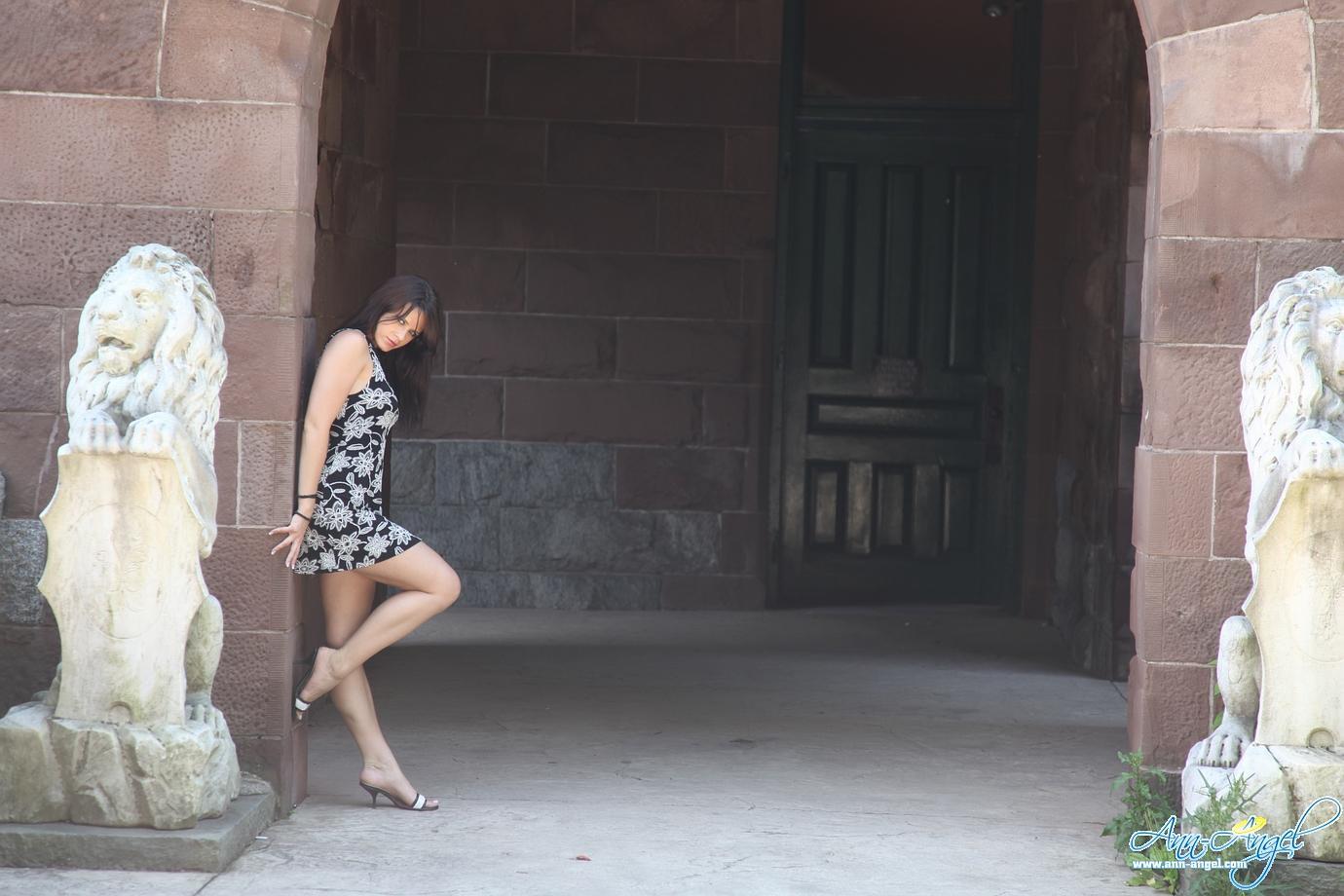 Pictures of Ann Angel giving you candid pics from her trip to a castle #53218491