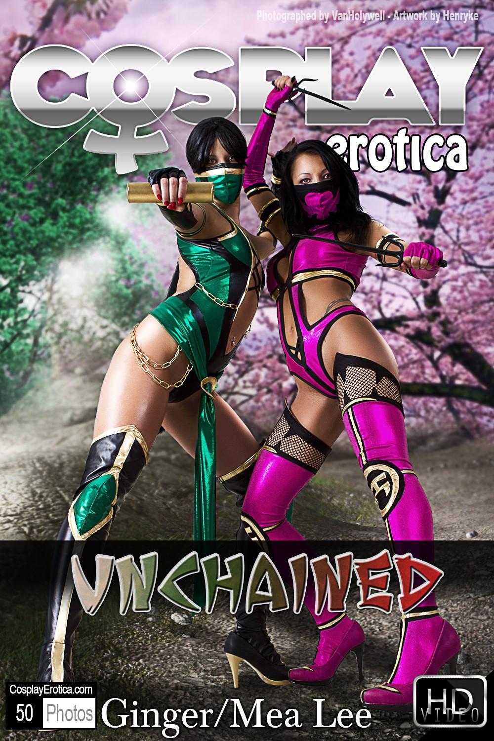 Las sexys cosplayers Mea Lee y Ginger se disfrazan de Mileena y Jade
 #54530994