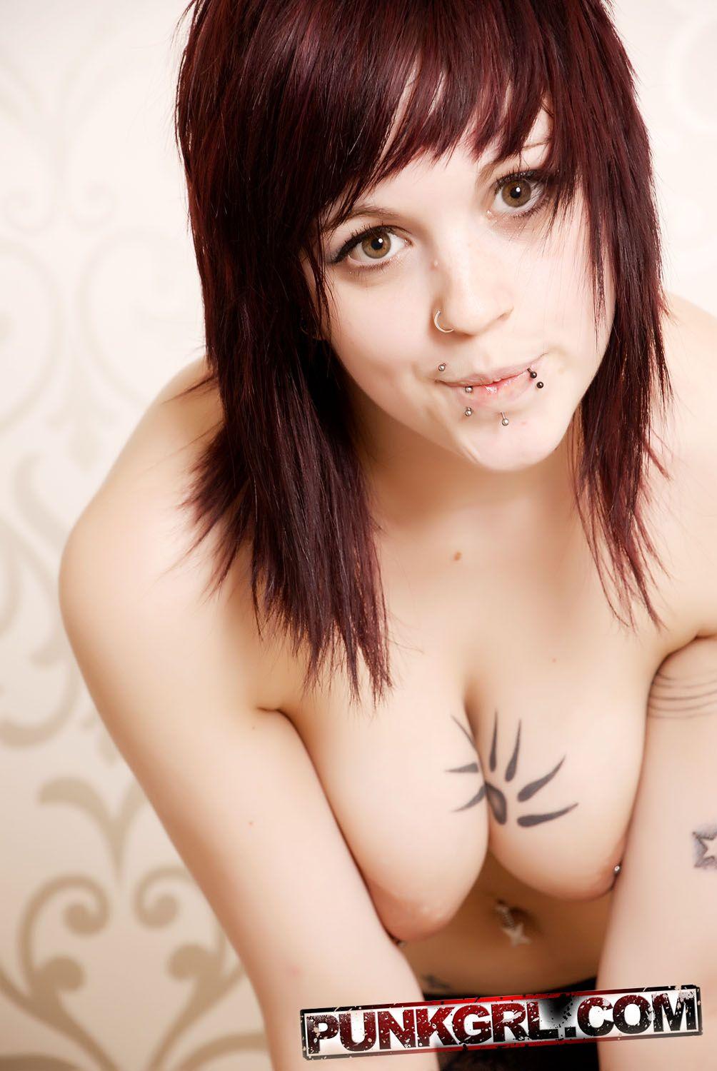 Pictures of cute punk teen Danie Chaos showing her hot tits #60766515