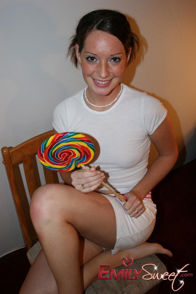 Pictures of teen girl Emily Sweet with a giant lollipop #54244447