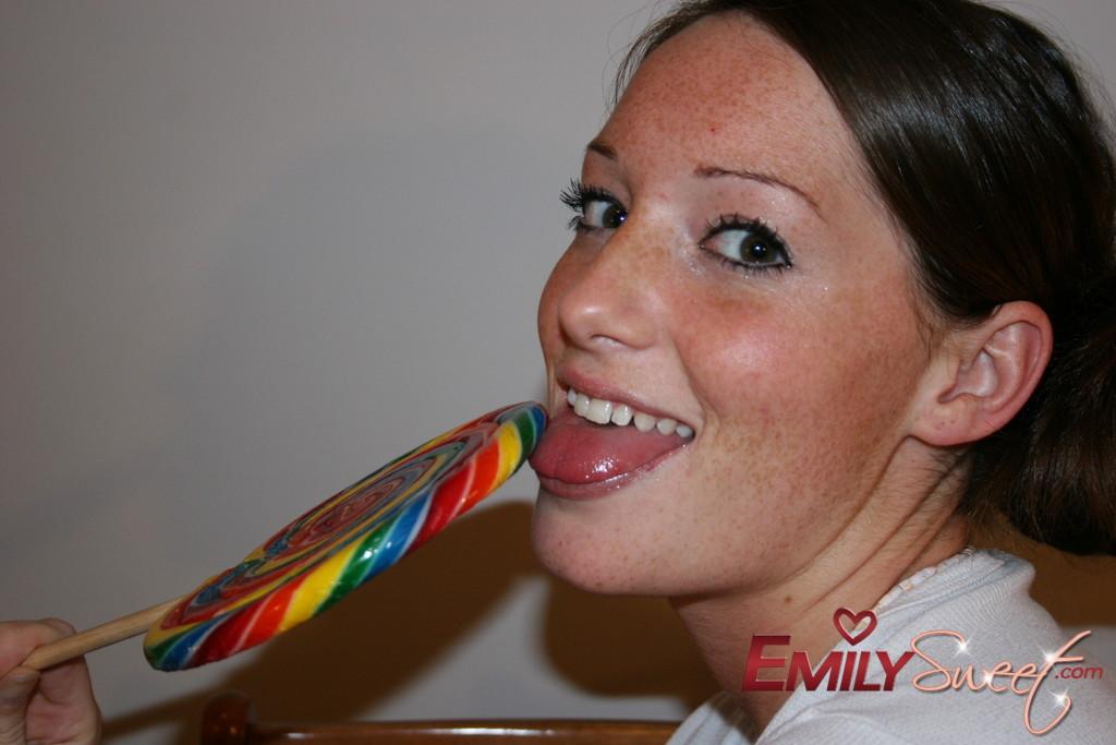 Pictures of teen girl Emily Sweet with a giant lollipop #54244557