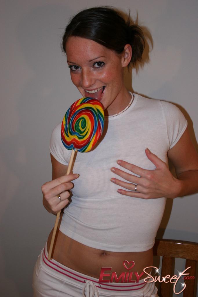Pictures of teen girl Emily Sweet with a giant lollipop #54244669