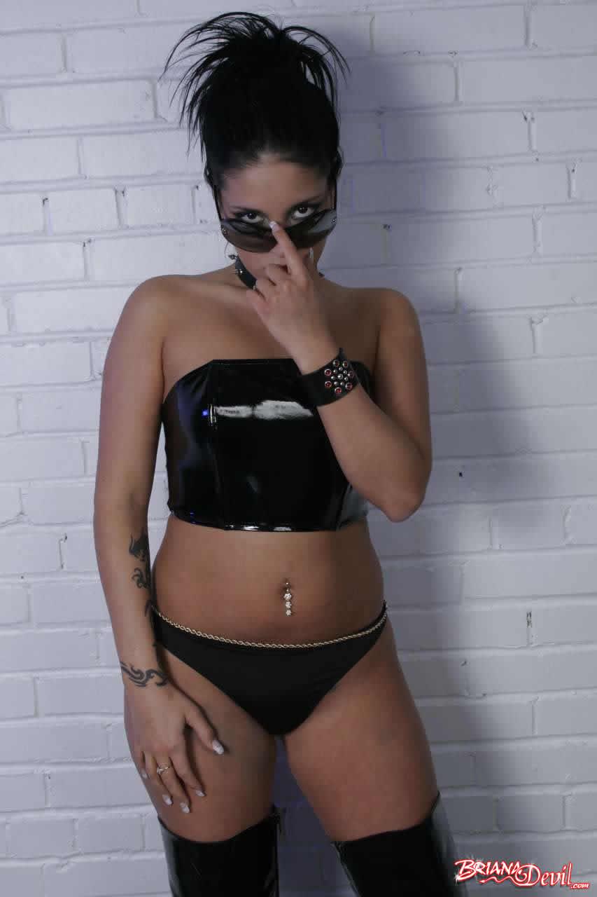 Pictures of Briana Devil teasing in leather #53510740