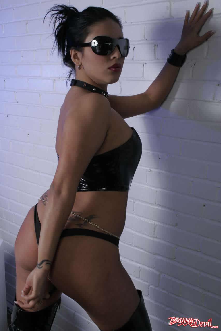 Pictures of Briana Devil teasing in leather #53510897