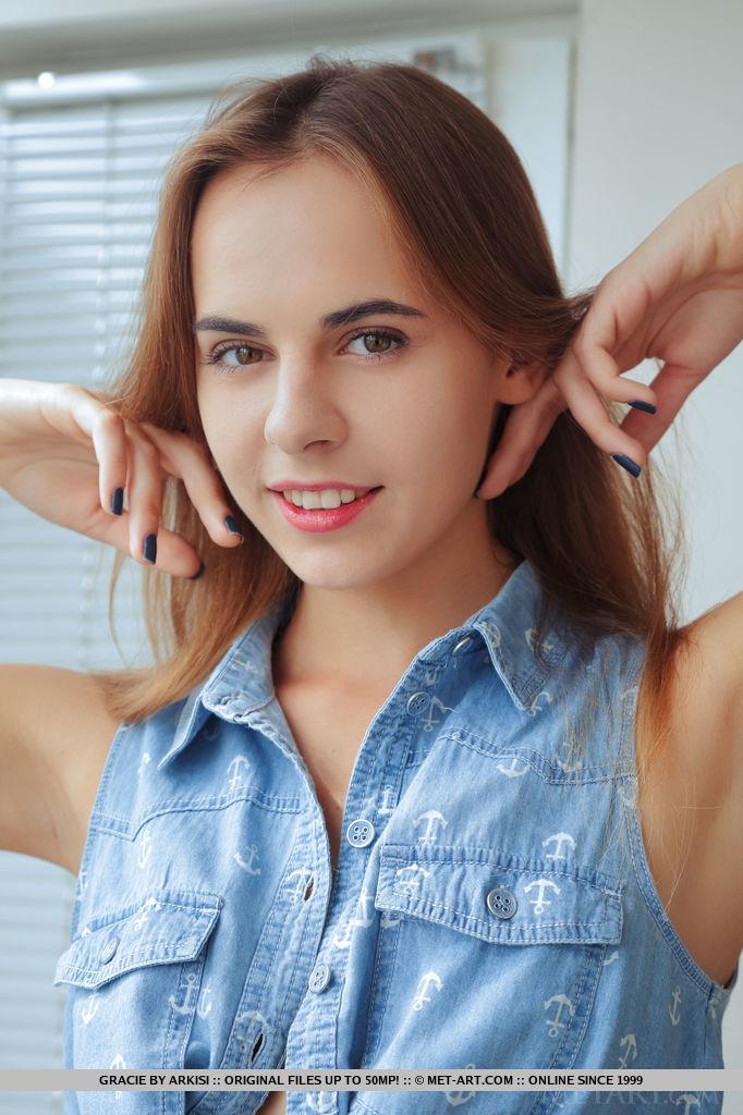 Gracie enjoys posing and teasing in front of the camera #53191023