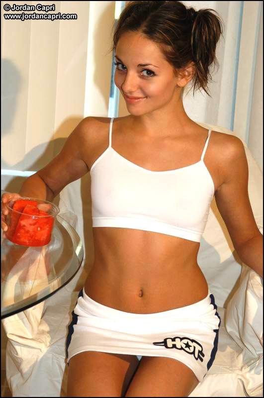 Jordan capri teasing with melon #55636381