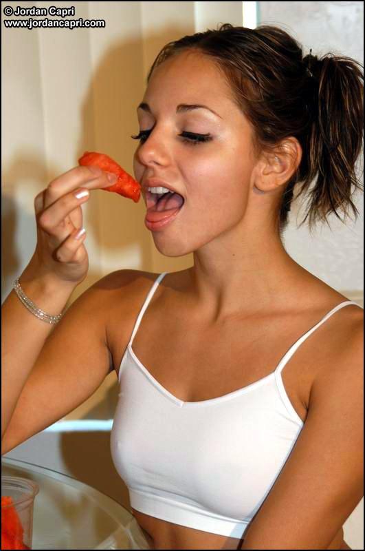 Jordan capri teasing with melon #55636400