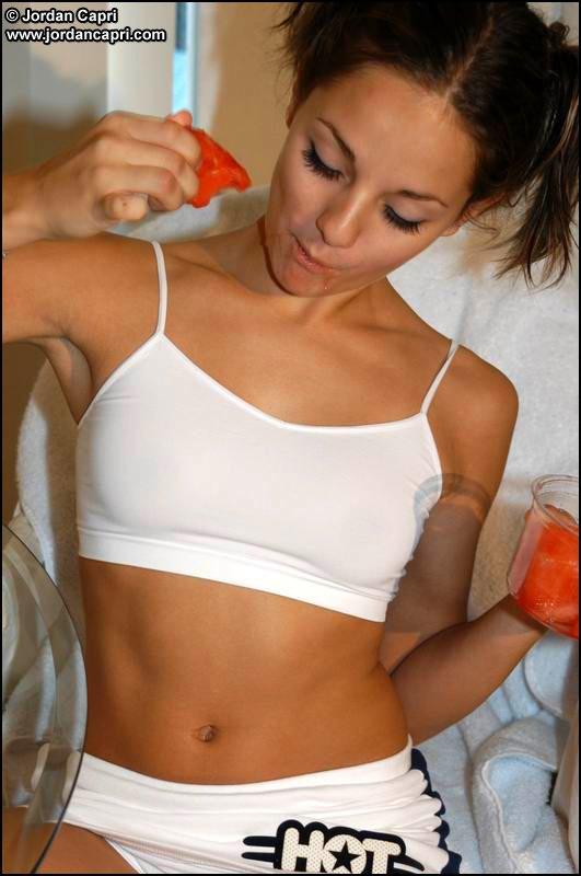 Jordan capri teasing with melon #55636436