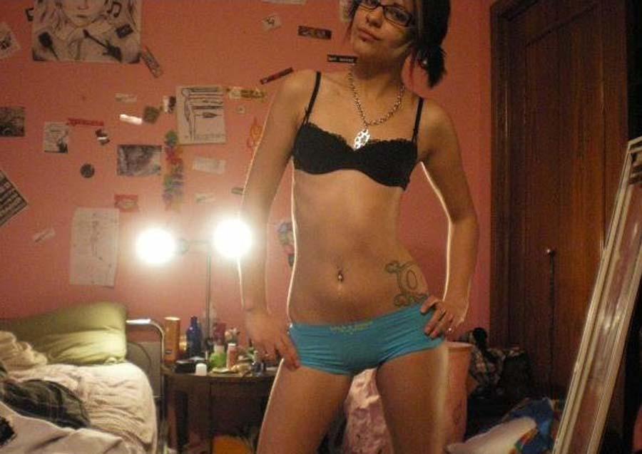 Photo compilation of two amateur sexy emo girlfriends showing off #60639125