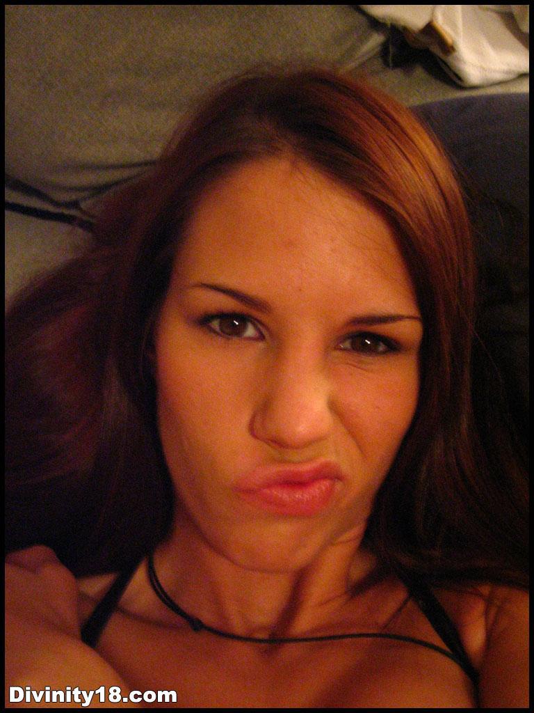 Pictures of Divinity 18 having some fun in bed with a camera #54090777