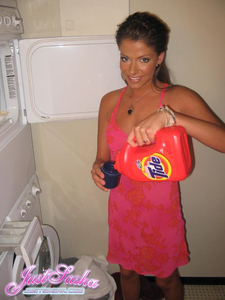 Pictures of Just Sasha having some fun on laundry day #55823865