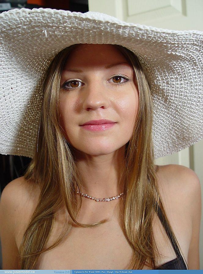 Pictures of Josie Model trying on her hats #55681973