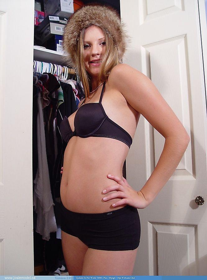 Pictures of Josie Model trying on her hats #55681997