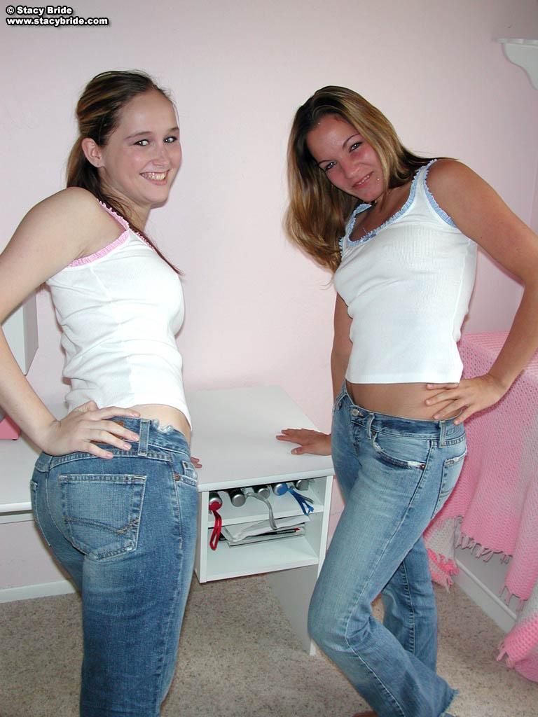 Stacy and Nikki strip out of their jeans #59780953