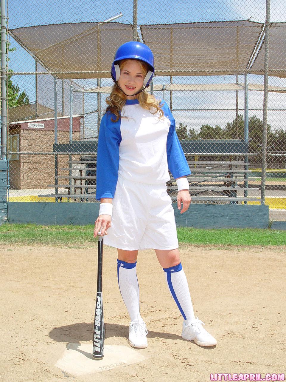Pictures of Little April masturbating after a game of baseball #58993577