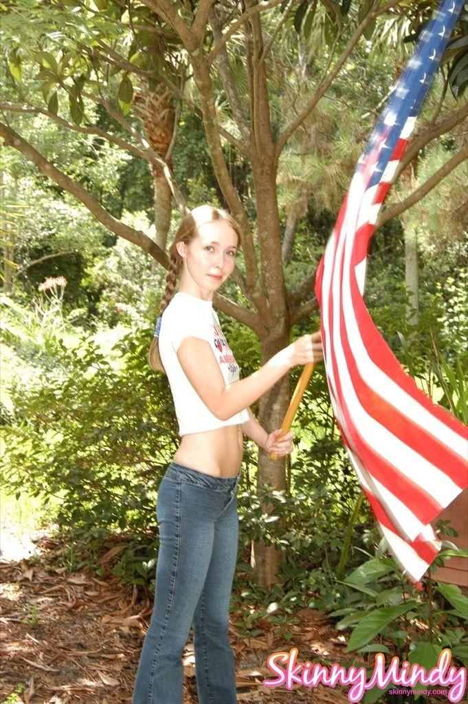 Pictures of Skinny Mindy doing some sexy flag waving #59977265