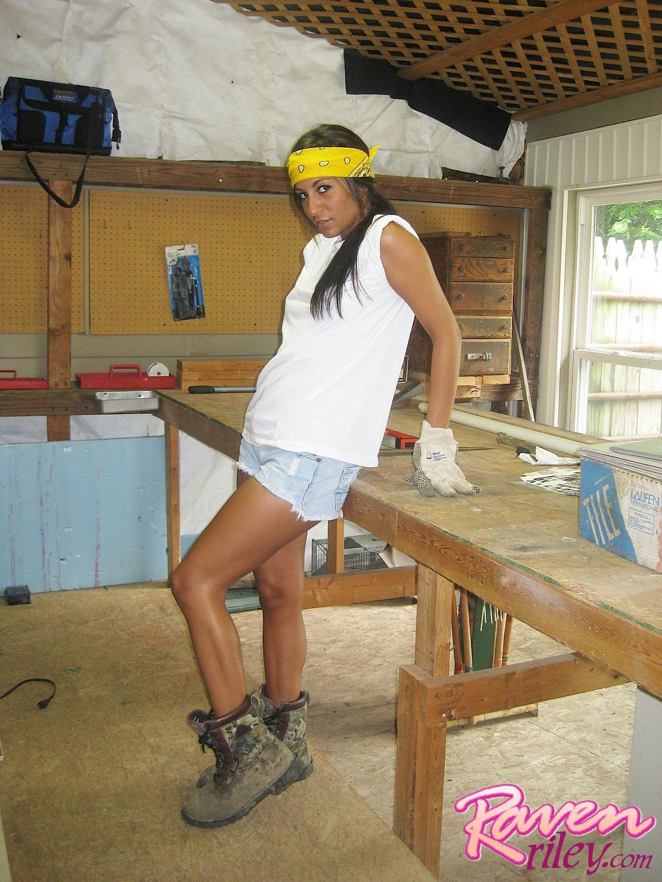 Pictures of Raven Riley doing some home renovations #59854892