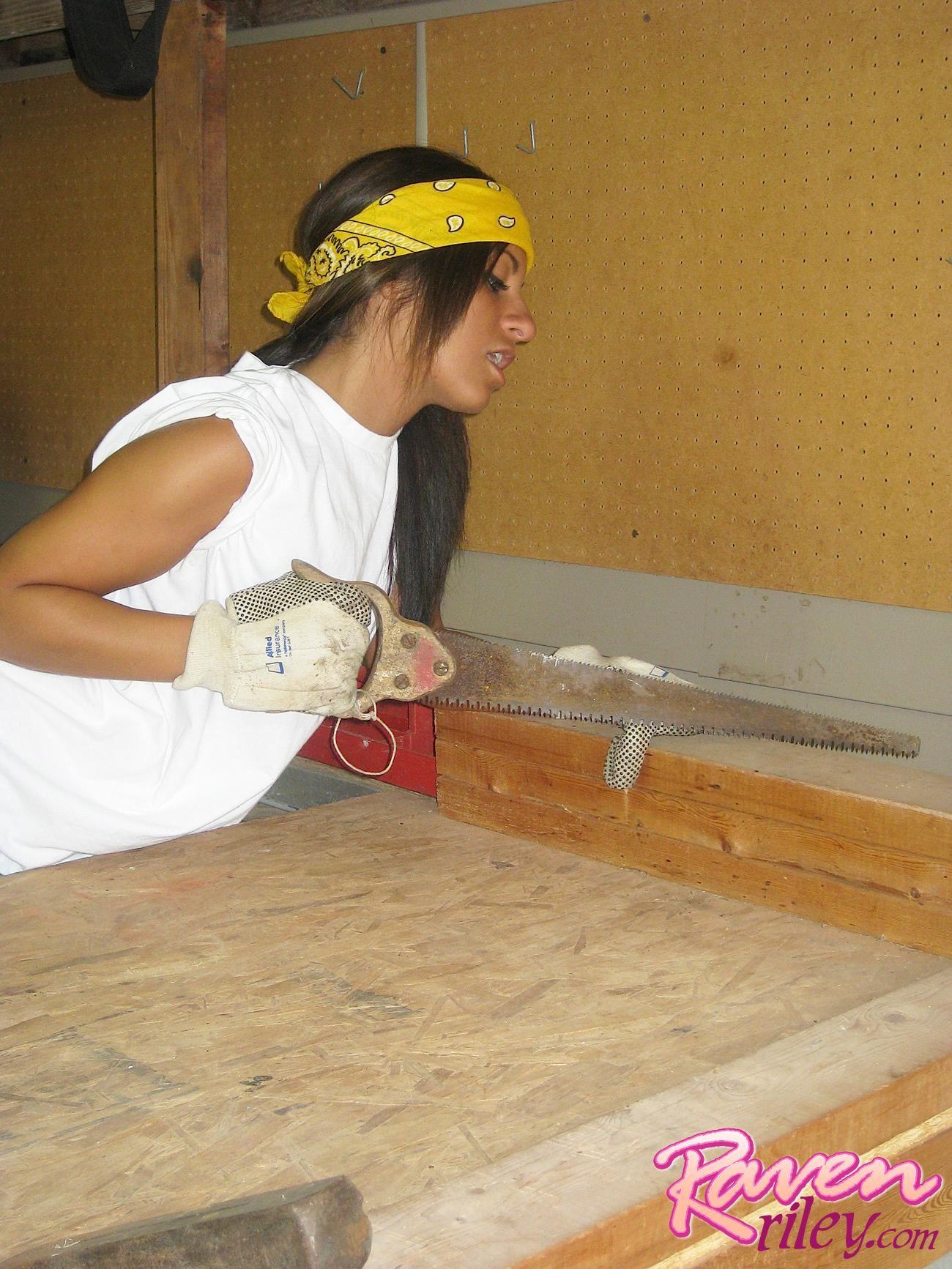 Pictures of Raven Riley doing some home renovations #59854908