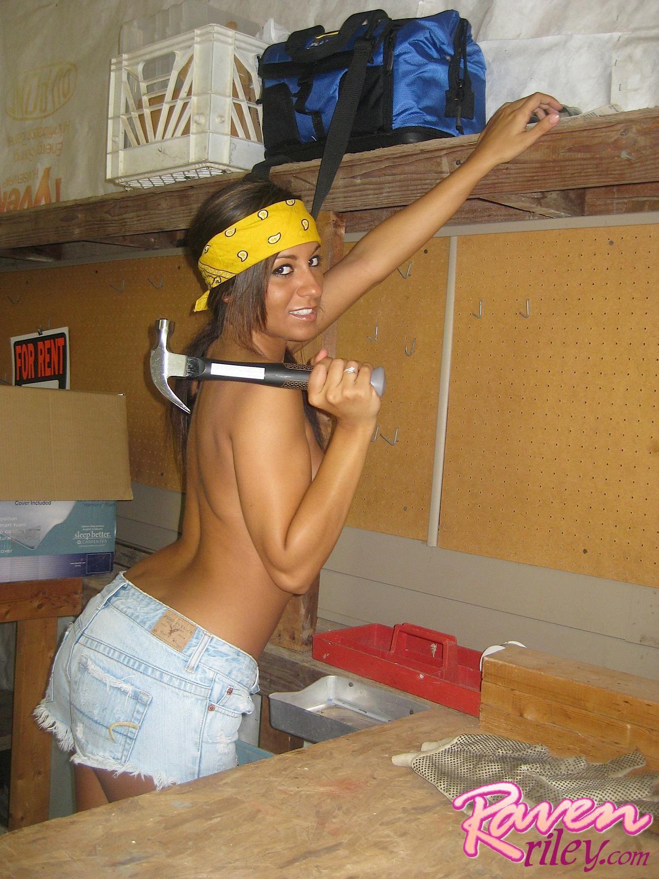 Pictures of Raven Riley doing some home renovations #59855018