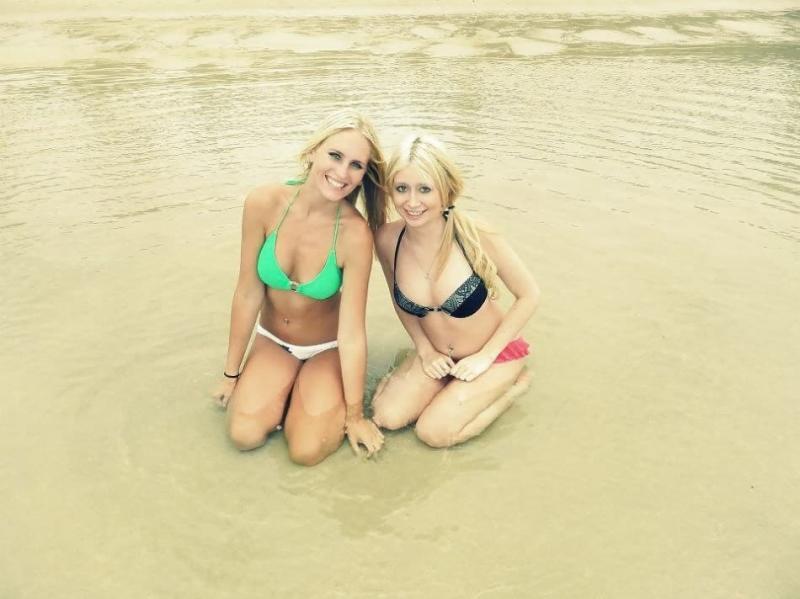 Hot girlfriends flaunt their bikini bodies while posing #60655730