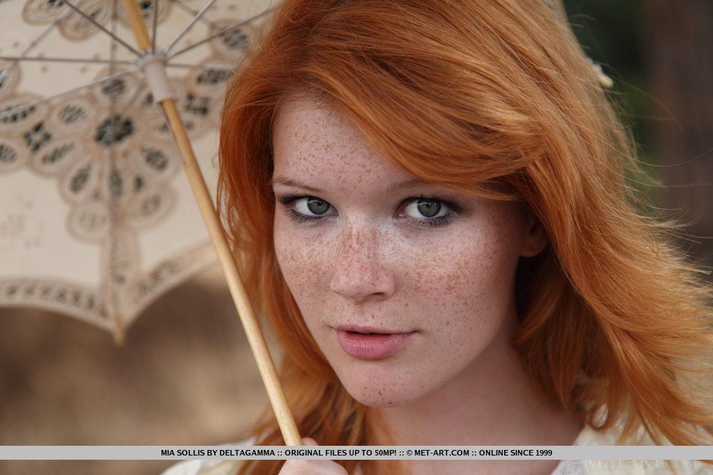 Redhead teen Mia Sollis gets naked for you outside in "Folme" #59518733