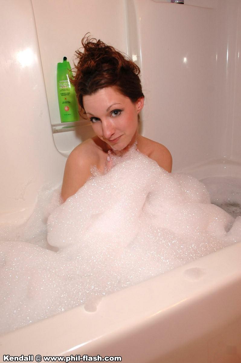 Kendall takes a hot bubble bath #58719137