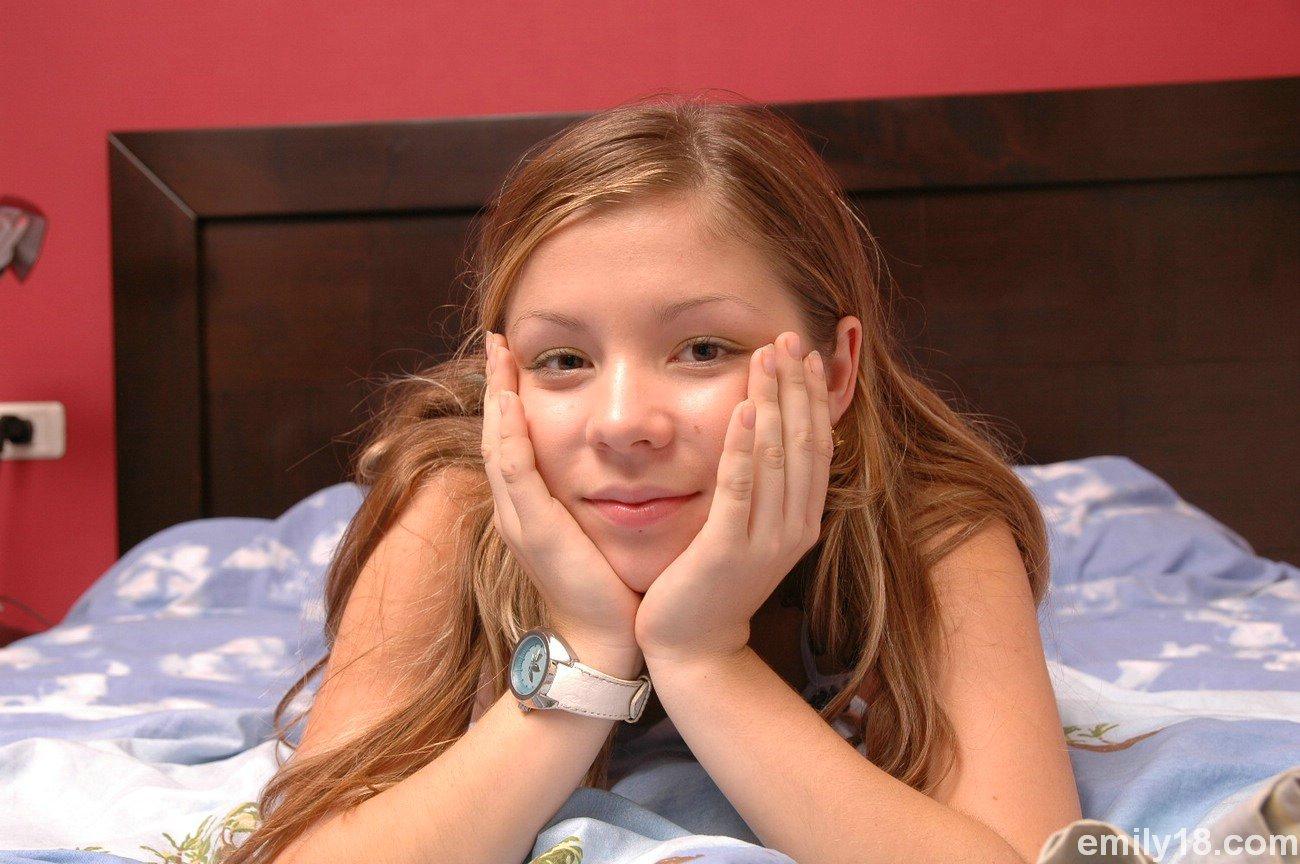 Teen model Emily 18 likes being goofy in her bedroom #54210336