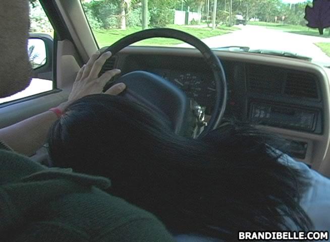 Pictures of teen slut Brandi Belle sucking cock in a car #53465859