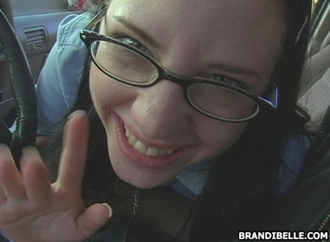 Pictures of teen slut Brandi Belle sucking cock in a car #53465971
