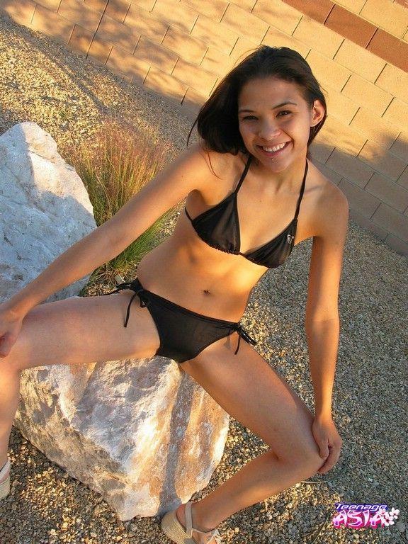 Pictures of Teenage Asia showing off outside #60082823