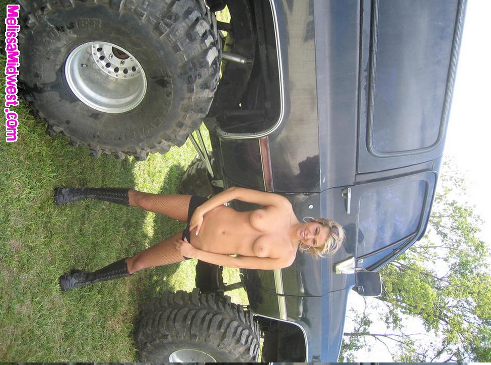 Pictures of Melissa Midwest getting naked with a monster truck #59494057