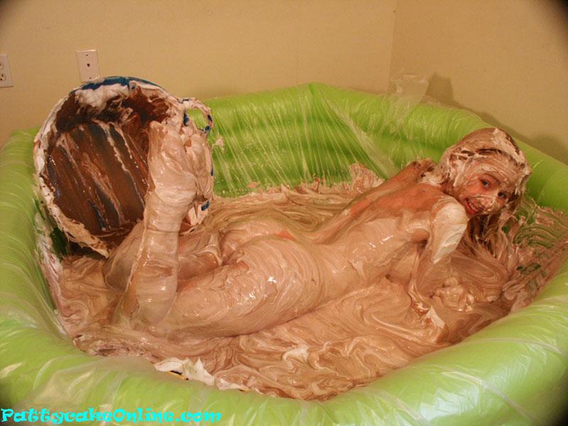 Pictures of Pattycake getting messy with a pie #59955044