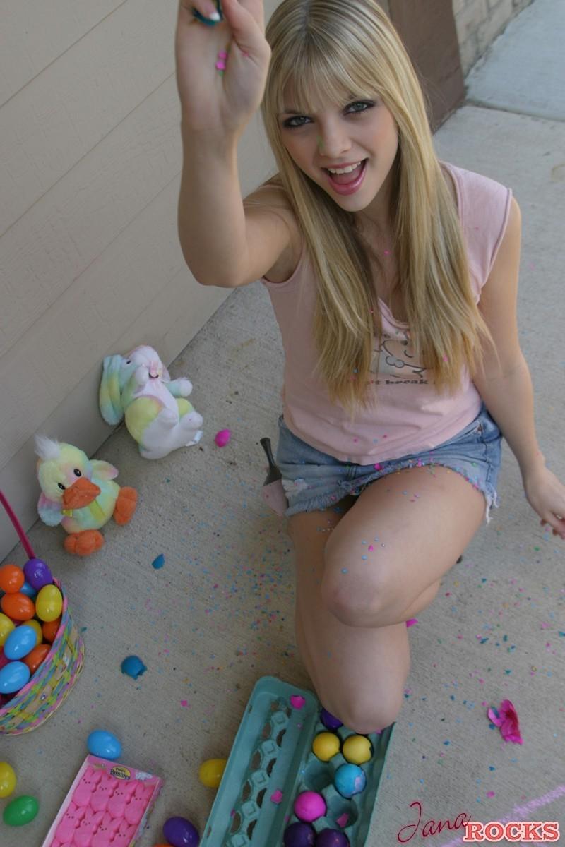 Happy Easter from the sexy blonde teen Jana Rocks #55083895