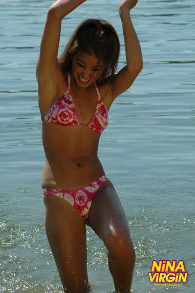 Pictures of teen chick Nina Virgin looking hot in a bikini #59799800