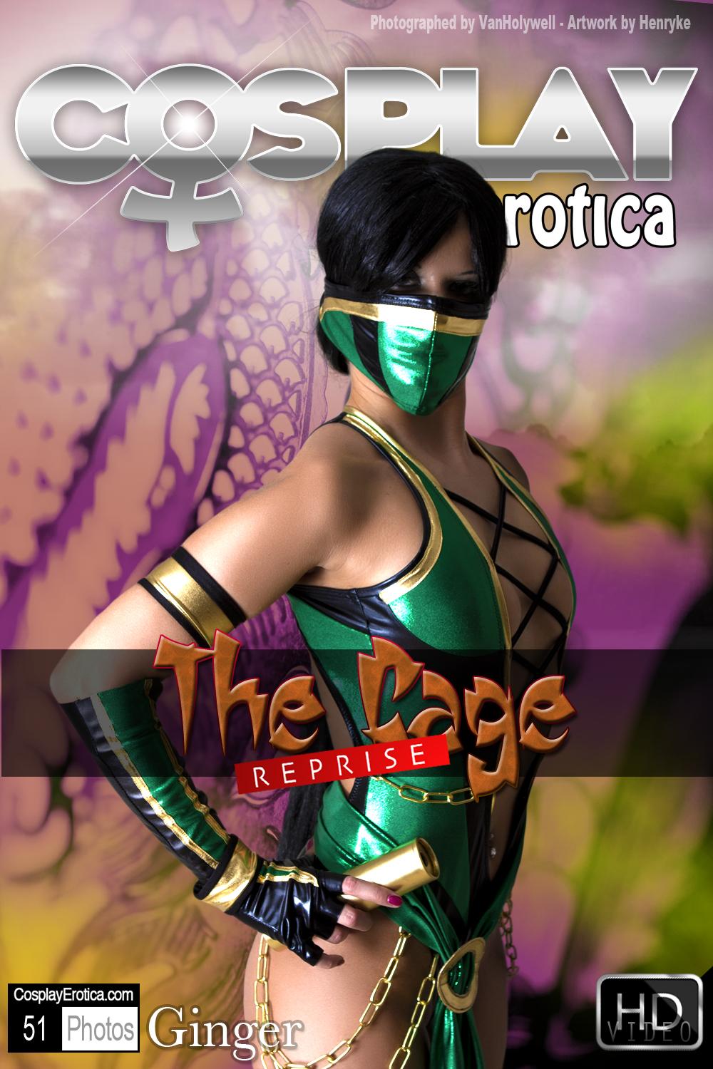 Ginger dresses up as a sexy Jade from Mortal Kombat #54531112