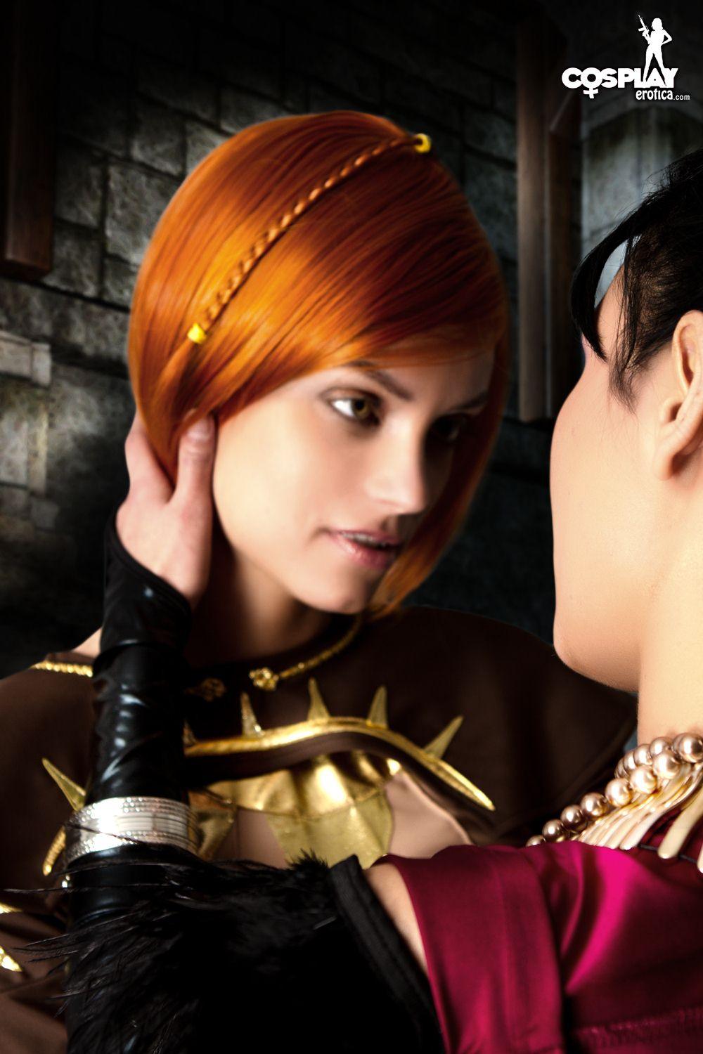 Pictures of Nayma and Mea doing a hot lesbian Dragon Age cosplay #59444488