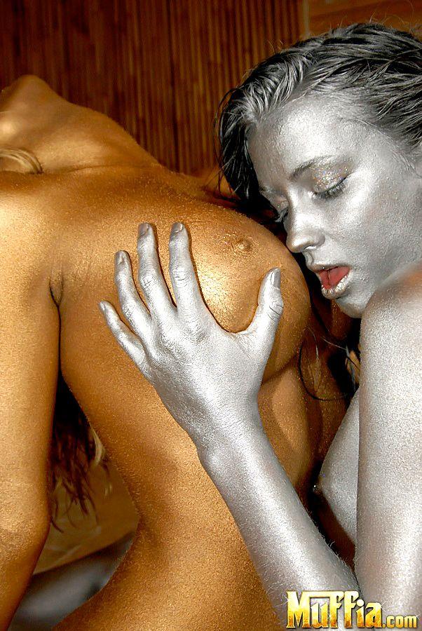 Pictures of teen girl Molly eating pussy in some body paint #59602591