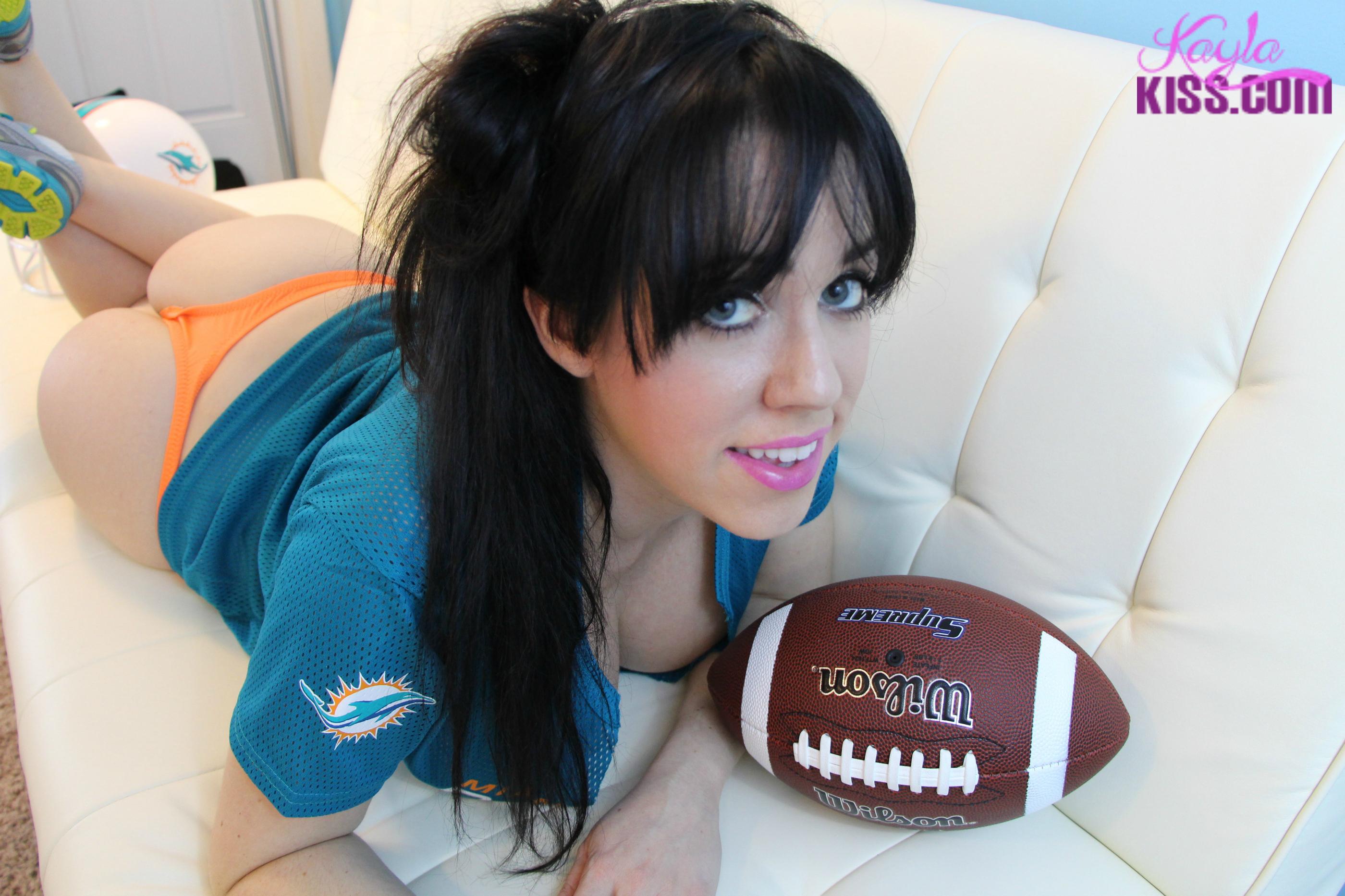 Busty brunette teen Kayla Kiss loves playing with balls #58188518