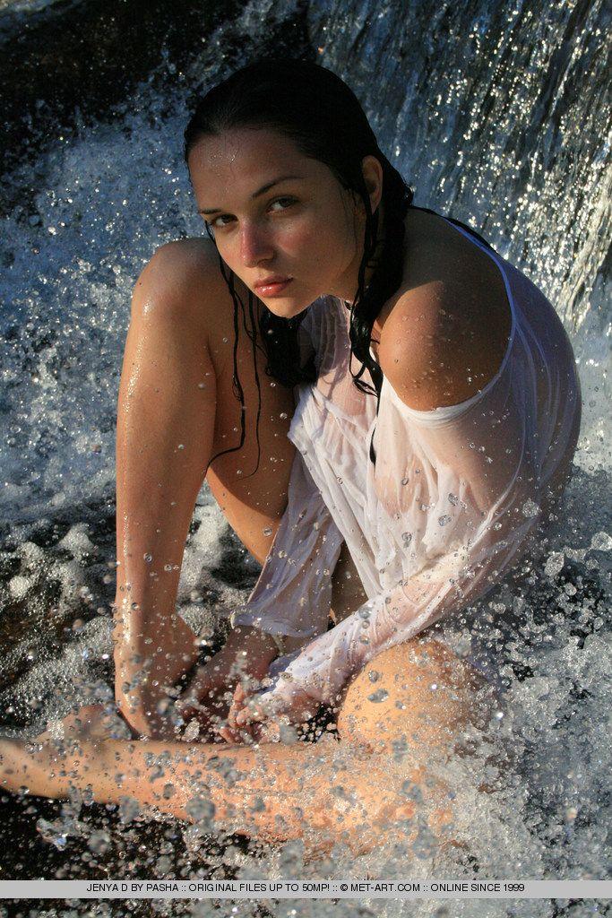 Pictures of Jenya D getting all wet outside #58140802