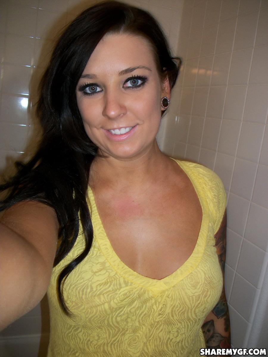 Busty alt girlfriend takes selfies of her huge tits #60793452