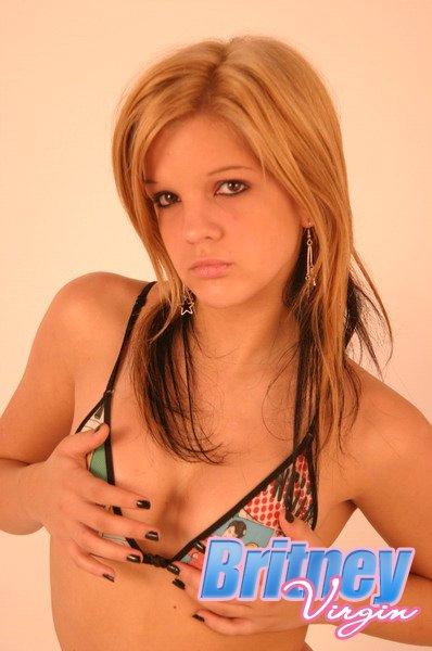 Pictures of teen cutie Britney Virgin teasing in a bikini top #53533092